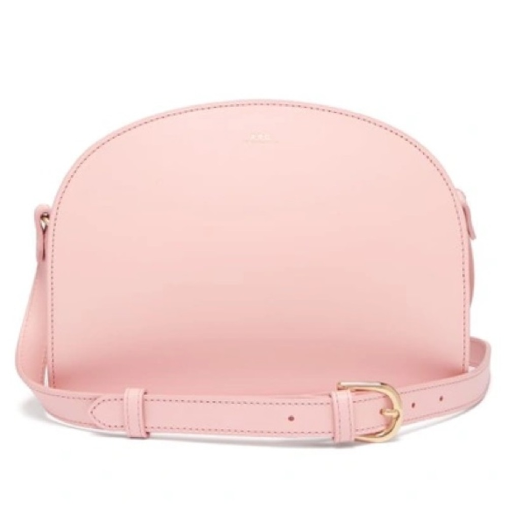 A.P.C. Pink Leather Crossbody Bag